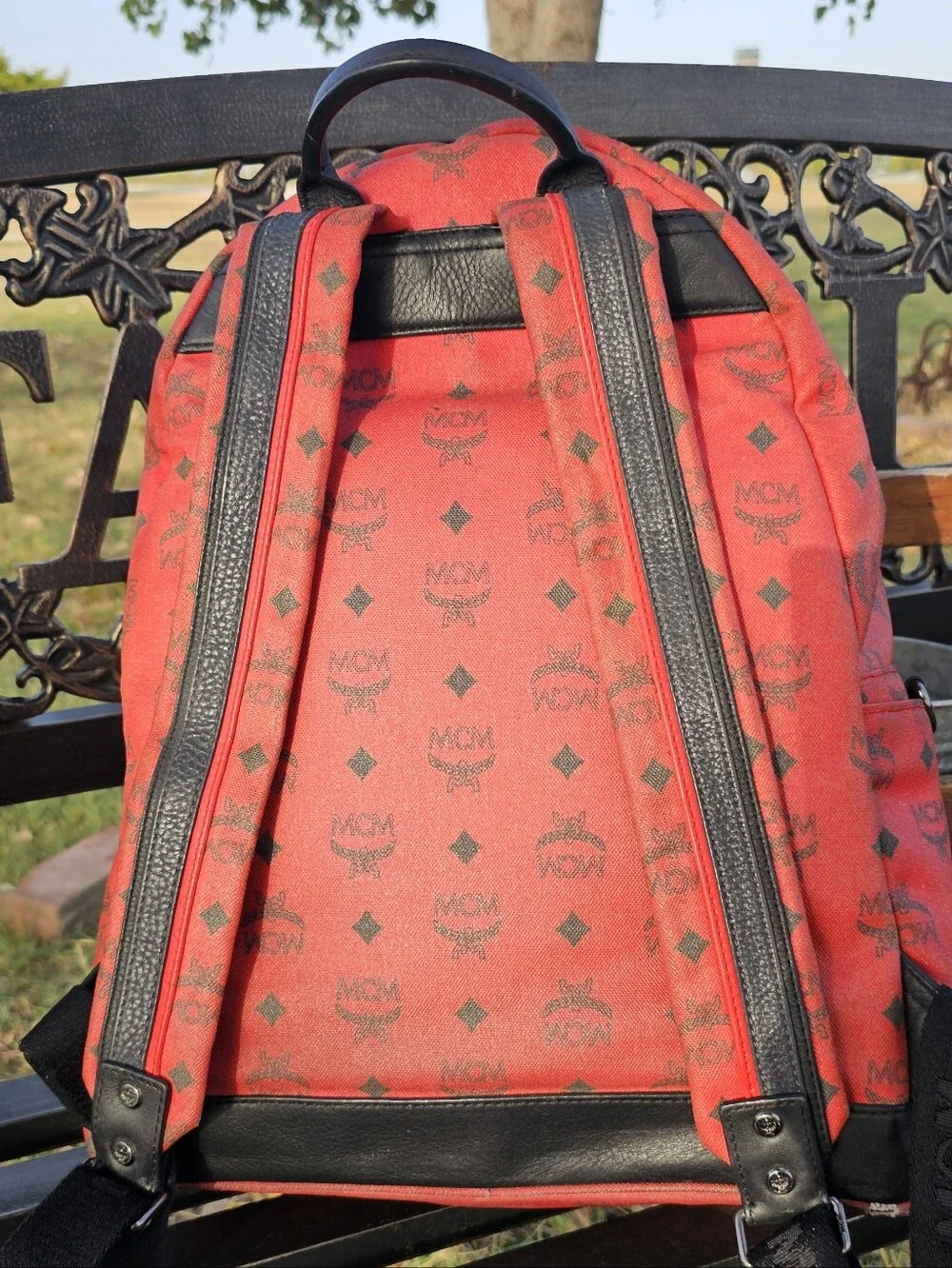 MCM x EKOCYCLE x Will.i.am Limited Edition Red Stark Backpack - Rare!
